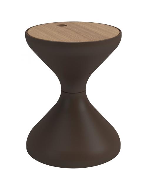 Gloster Bells Side Table in Java with Teak Top