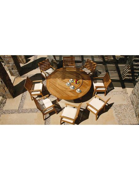 Barlow Tyrie Drummond 185cm Round Teak Dining Table