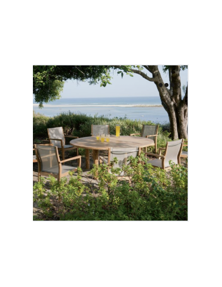 Barlow Tyrie Drummond 185cm Round Teak Dining Table