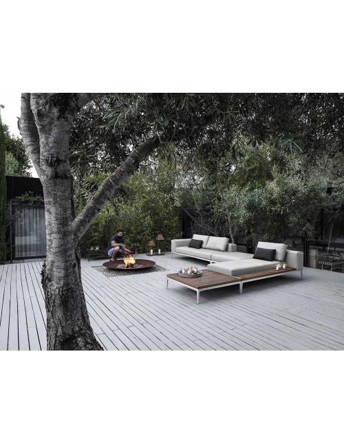 Gloster Grid Large Square Coffee Table Teak -...