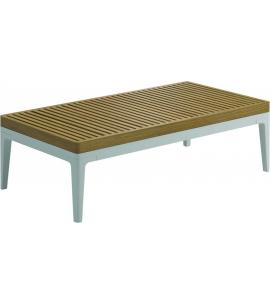 Gloster Grid Small Coffee Table Teak - White