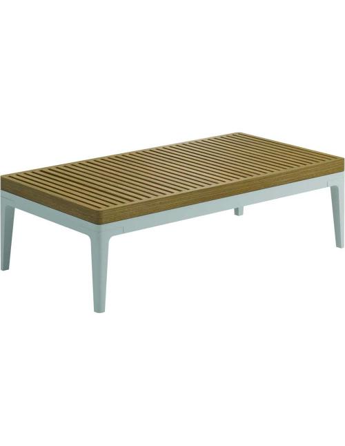 Gloster Grid Small Coffee Table Teak - White