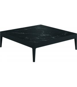 Gloster Grid Large Square Coffee Table Ceramic - Meteor/Nero