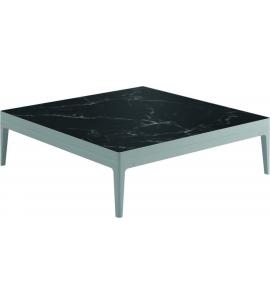 Gloster Grid Large Square Coffee Table Ceramic - White/Nero