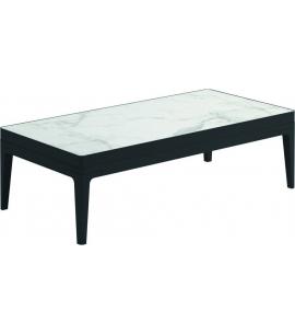 Gloster Grid Small Coffee Table Ceramic - Meteor/Bianco