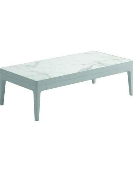 Gloster Grid Small Coffee Table Ceramic - White/Bianco