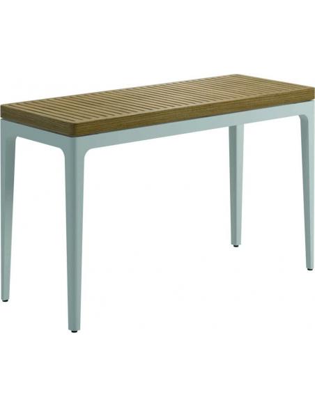 Gloster Grid Small Console Table Teak - White