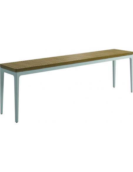 Gloster Grid Large Console Table Teak - White