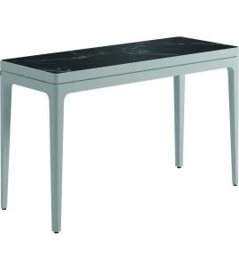 Gloster Grid Small Console Table Ceramic - White/Nero