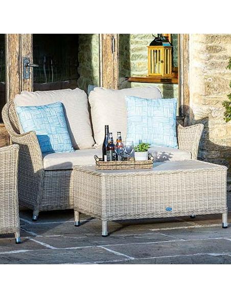 Bramblecrest Monterey Sandstone 2 Seater Sofa & Coffee Table