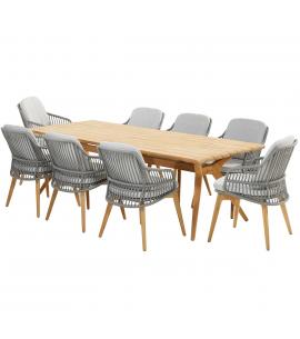 4 Seasons Outdoor Ancora 8 Seat Dining Set with Bel Air...