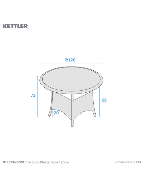Kettler Charlbury 4 Seater Dining Set (Showroom...