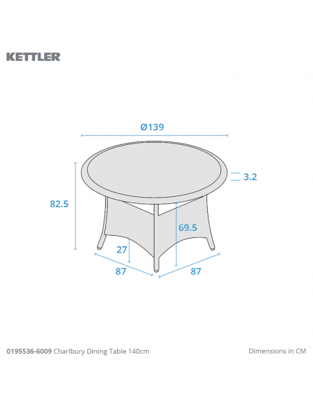 Kettler Charlbury 6 Seater Dining Set