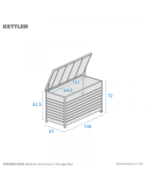 Kettler Medium Aluminium Storage Box with Liner