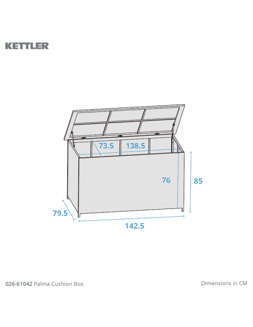 Kettler Palma Signature Cushion Box - Whitewash