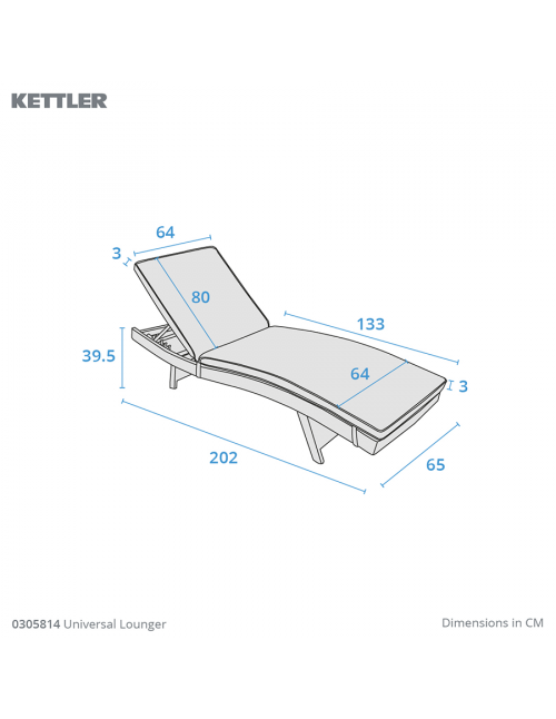Kettler Charlbury Signature Universal Sunlounger