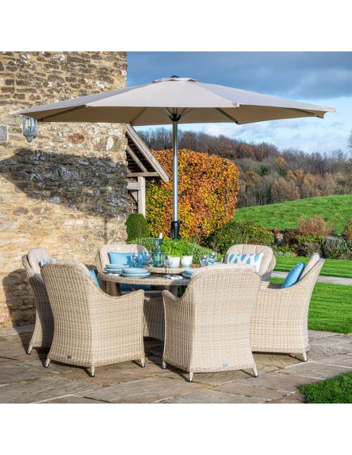 Bramblecrest Monterey Sandstone 6 Seater Dining...