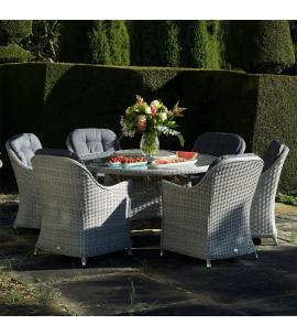 Bramblecrest Monterey Dove Grey 6 Seater Dining Set