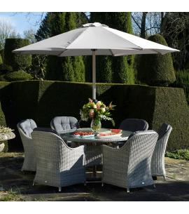 Bramblecrest Monterey Dove Grey 6 Seater Dining Set with...