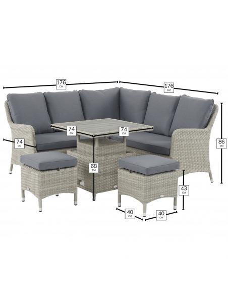 Bramblecrest Tetbury Cloud Mini Casual Dining Set