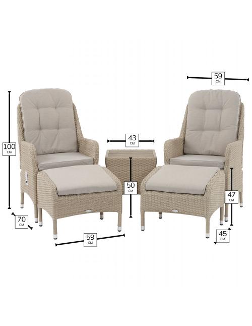 Bramblecrest Tetbury Nutmeg Recliner Set with...