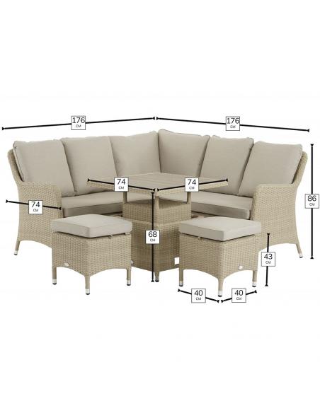 Bramblecrest Tetbury Nutmeg Mini Casual Dining Set