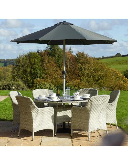 Bramblecrest Tetbury Cloud 6 Seater Dining Set