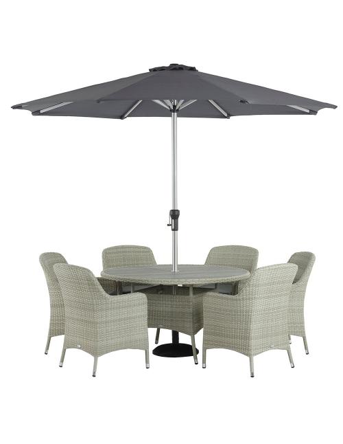Bramblecrest Tetbury Cloud 6 Seater Dining Set