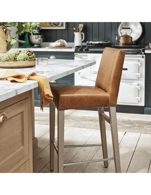 Neptune Shoreditch Upholstered High Back Bar Stool