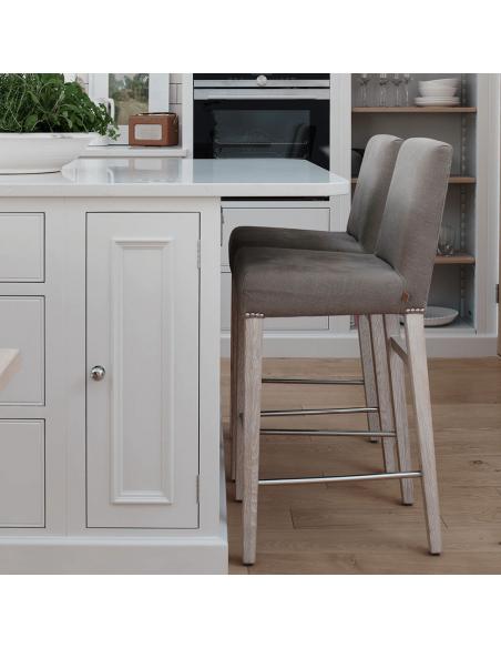 Neptune Shoreditch Upholstered High Back Bar Stool