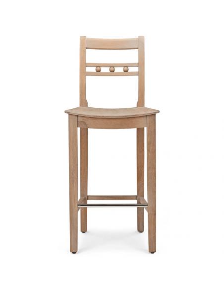Neptune (SET OF 2) Suffolk High Back Bar Stool – Seasoned Oak (Showroom Models)
