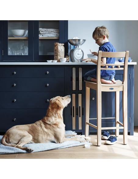 Neptune (SET OF 2) Suffolk High Back Bar Stool – Seasoned Oak (Showroom Models)