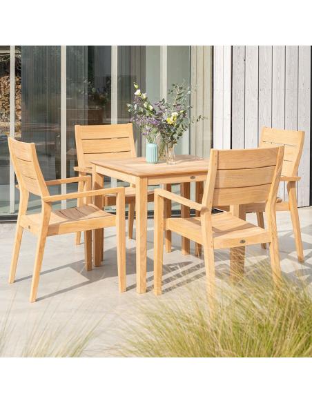 Alexander Rose Roble Tivoli 4 Seater Square Dining Set
