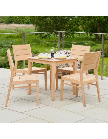 Alexander Rose Roble Tivoli 4 Seat Square Dining Set