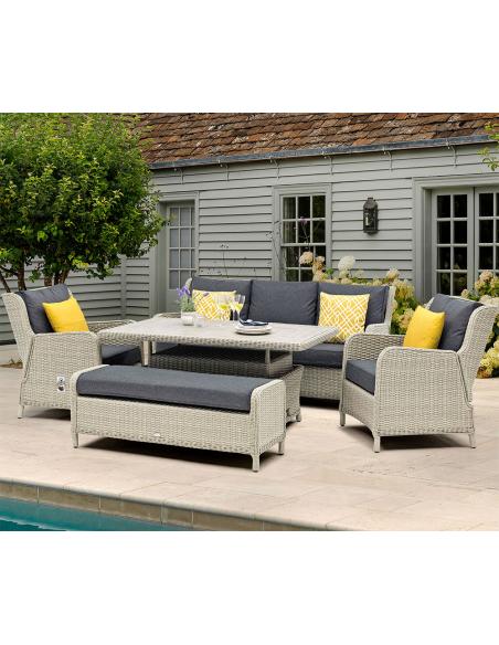 Bramblecrest Chedworth Dove Grey Reclining 3 Seat Sofa