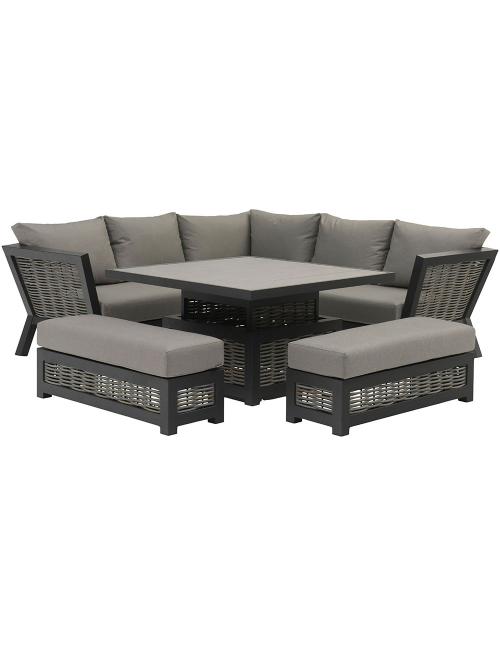 Bramblecrest Tuscan Wicker Square Casual Dining...
