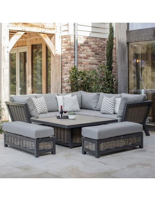 Bramblecrest Tuscan Wicker Square Casual Dining...