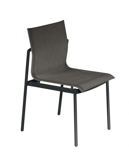 Barlow Tyrie Around Stacking Dining Side Chair – Forge Grey with Carbon Sling