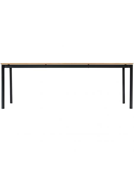 Barlow Tyrie Around 220cm Rectangular Table - Forge Grey with Teak Top