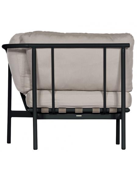Barlow Tyrie Around Deep Seating Single Section – Forge Grey with Aluminium Left Arm