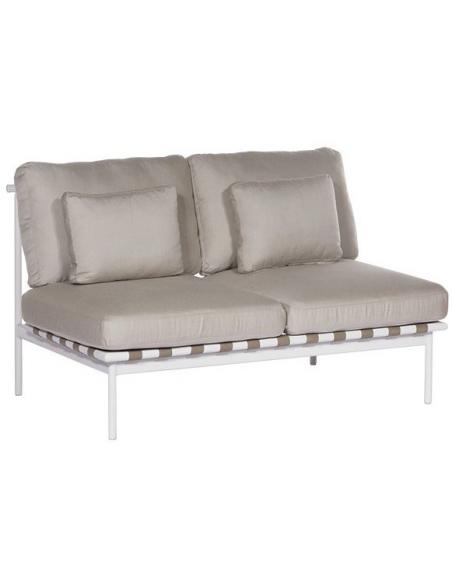 Barlow Tyrie Around Deep Seating Double Seat – Arctic White No Arms