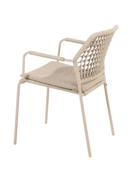 4 Seasons Outdoor Barista dining chair in Latte x6