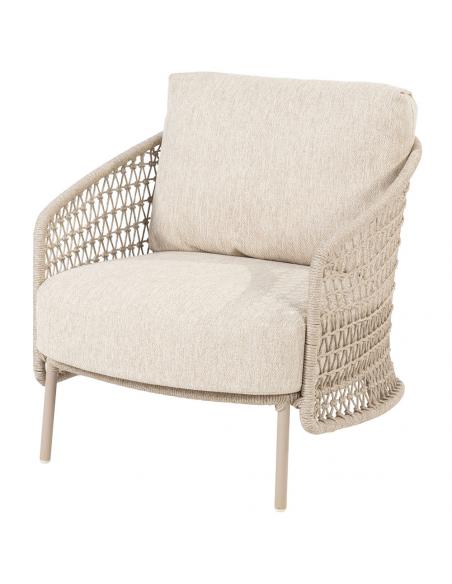 4 Seasons Outdoor Puccini Lounge Set with Zucca Tables & Footstool
