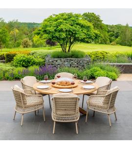 4 Seasons Outdoor Puccini 6 Seater Dining Set with Prado...
