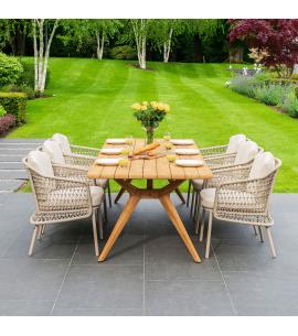 4 Seasons Outdoor Puccini 6 Seater Dining Set with Bel...