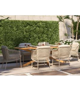 4 Seasons Outdoor Puccini 6 Seater Dining Set with Prado...