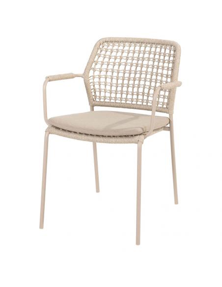 4 Seasons Outdoor Barista Latte 6 Seater Dining Set with Prado 160cm Teak Table