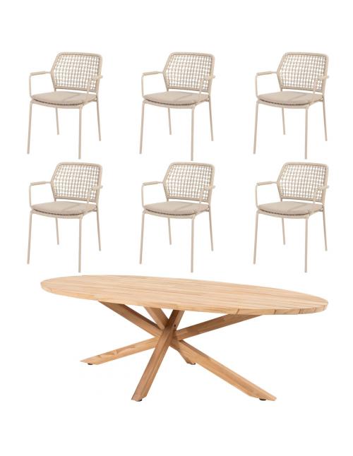4 Seasons Outdoor Barista Latte 6 Seater Dining...