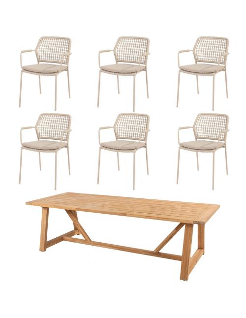 4 Seasons Outdoor Barista Latte 6 Seater Dining...