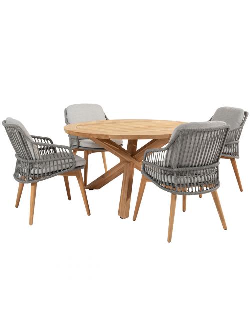 4 Seasons Outdoor Ancora 4 Seat Dining Set with...
